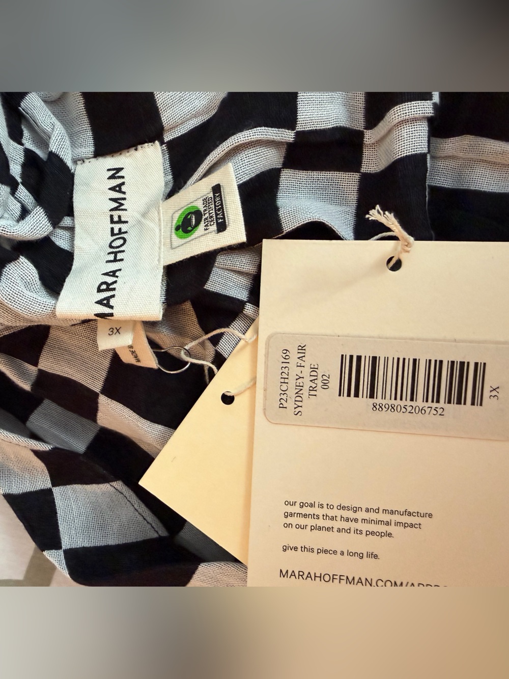 Mara Hoffman coverup black/white NWT Size 3X - Picture 9 of 14